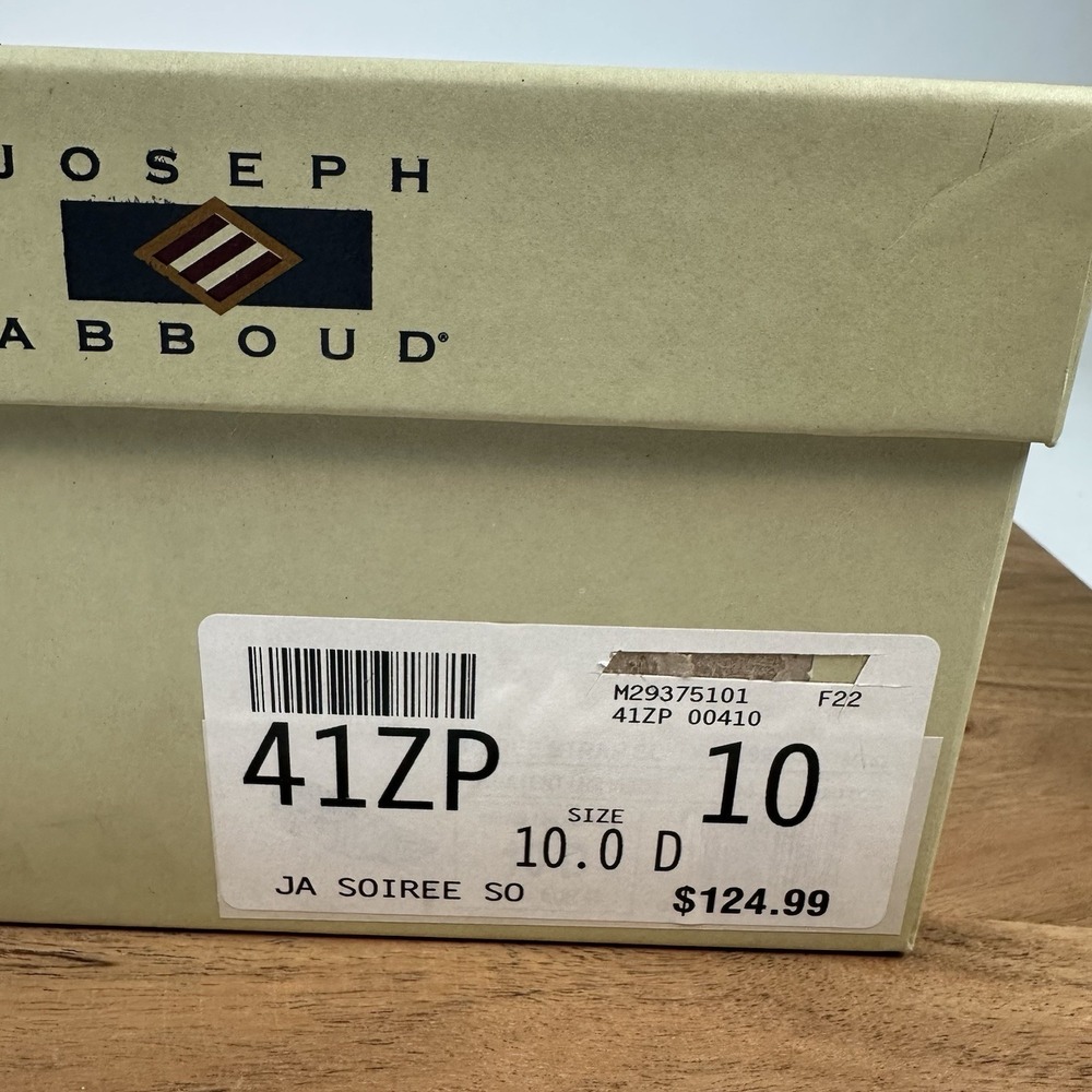 New Mens Joseph Abboud‎ Soiree Formal Slip On Black Shoes Dress Shoes Size 10 D - Picture 8 of 8